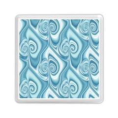 Abstract Blue White Spirals Swirls Memory Card Reader (square) by SpinnyChairDesigns