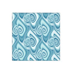 Abstract Blue White Spirals Swirls Satin Bandana Scarf