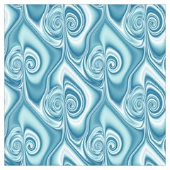 Abstract Blue White Spirals Swirls Long Sheer Chiffon Scarf 