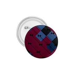 Burgundy Black Blue Abstract Check Pattern 1 75  Buttons by SpinnyChairDesigns