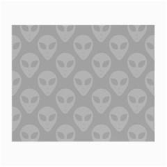 Grey Aliens Ufo Small Glasses Cloth (2 Sides) by SpinnyChairDesigns