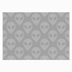 Grey Aliens Ufo Large Glasses Cloth (2 Sides) by SpinnyChairDesigns