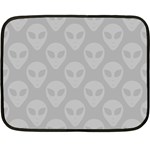 Grey Aliens UFO Fleece Blanket (Mini) 35 x27  Blanket