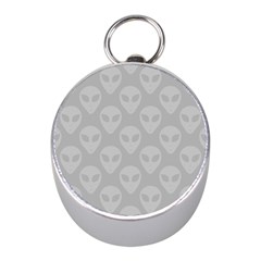 Grey Aliens Ufo Mini Silver Compasses by SpinnyChairDesigns