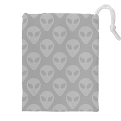 Grey Aliens Ufo Drawstring Pouch (4xl) by SpinnyChairDesigns