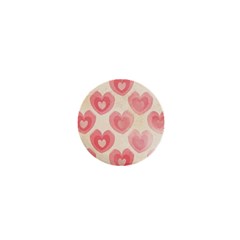 Pink Faded Hearts 1  Mini Magnets by SpinnyChairDesigns