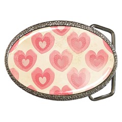 Pink Faded Hearts Belt Buckles by SpinnyChairDesigns