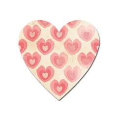 Pink Faded Hearts Heart Magnet by SpinnyChairDesigns