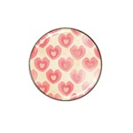 Pink Faded Hearts Hat Clip Ball Marker Front