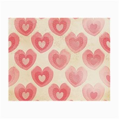 Pink Faded Hearts Small Glasses Cloth by SpinnyChairDesigns