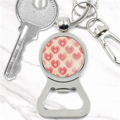 Pink Faded Hearts Bottle Opener Key Chain by SpinnyChairDesigns