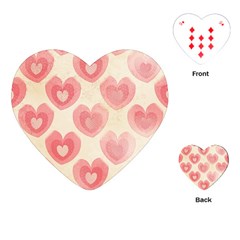 Pink Faded Hearts Playing Cards Single Design (heart) by SpinnyChairDesigns