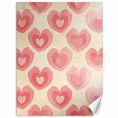 Pink Faded Hearts Canvas 36  X 48  by SpinnyChairDesigns