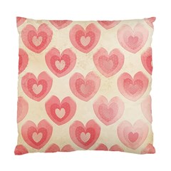 Pink Faded Hearts Standard Cushion Case (two Sides) by SpinnyChairDesigns