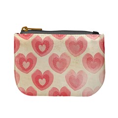 Pink Faded Hearts Mini Coin Purse by SpinnyChairDesigns