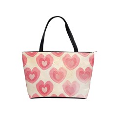 Pink Faded Hearts Classic Shoulder Handbag by SpinnyChairDesigns