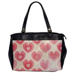 Pink Faded Hearts Oversize Office Handbag Front