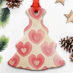 Pink Faded Hearts Ornament (christmas Tree)  by SpinnyChairDesigns