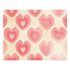 Pink Faded Hearts Double Sided Flano Blanket (large)  by SpinnyChairDesigns