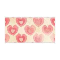 Pink Faded Hearts Yoga Headband by SpinnyChairDesigns