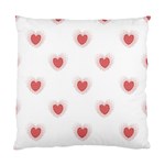 Red Polka Dot Hearts on White Standard Cushion Case (Two Sides) Front