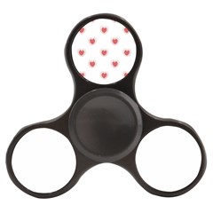 Red Polka Dot Hearts On White Finger Spinner by SpinnyChairDesigns