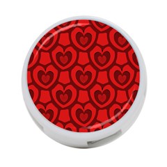 Dark Red Heart Pattern 4-port Usb Hub (two Sides) by SpinnyChairDesigns