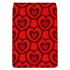 Dark Red Heart Pattern Removable Flap Cover (s) by SpinnyChairDesigns