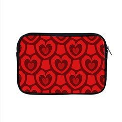 Dark Red Heart Pattern Apple Macbook Pro 15  Zipper Case by SpinnyChairDesigns