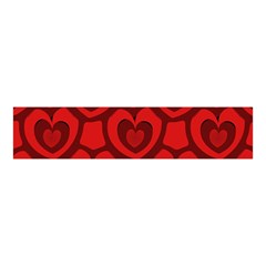 Dark Red Heart Pattern Velvet Scrunchie