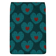 Teal And Red Hearts Removable Flap Cover (s) by SpinnyChairDesigns