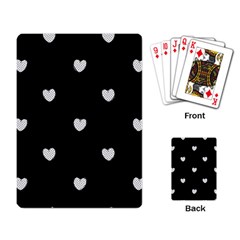 Black And White Polka Dot Hearts Playing Cards Single Design (rectangle) by SpinnyChairDesigns