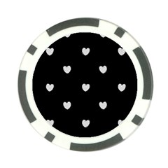 Black And White Polka Dot Hearts Poker Chip Card Guard (10 Pack) by SpinnyChairDesigns