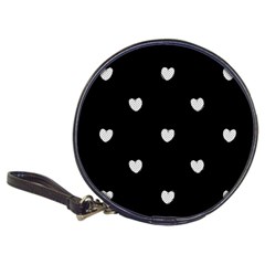 Black And White Polka Dot Hearts Classic 20-cd Wallets by SpinnyChairDesigns