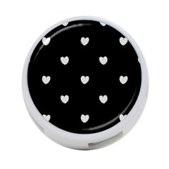 Black And White Polka Dot Hearts 4-port Usb Hub (one Side) by SpinnyChairDesigns