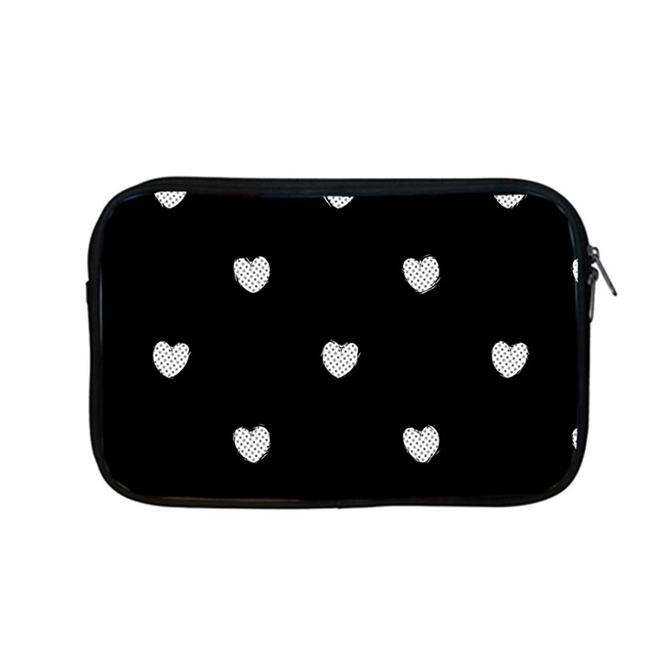 Black and White Polka Dot Hearts Apple MacBook Pro 13  Zipper Case