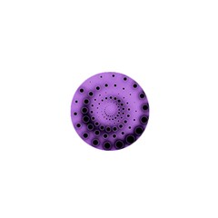 Abstract Black Purple Polka Dot Swirl 1  Mini Magnets by SpinnyChairDesigns