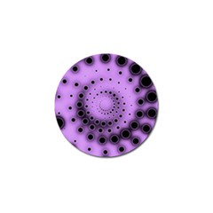 Abstract Black Purple Polka Dot Swirl Golf Ball Marker by SpinnyChairDesigns