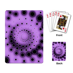 Abstract Black Purple Polka Dot Swirl Playing Cards Single Design (rectangle) by SpinnyChairDesigns