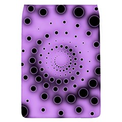 Abstract Black Purple Polka Dot Swirl Removable Flap Cover (l) by SpinnyChairDesigns