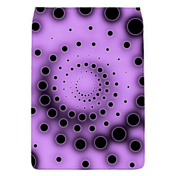 Abstract Black Purple Polka Dot Swirl Removable Flap Cover (S)