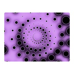 Abstract Black Purple Polka Dot Swirl Double Sided Flano Blanket (mini)  by SpinnyChairDesigns