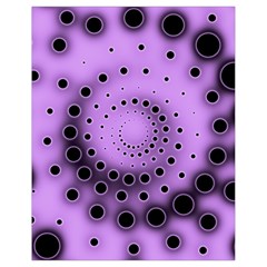 Abstract Black Purple Polka Dot Swirl Drawstring Bag (small) by SpinnyChairDesigns