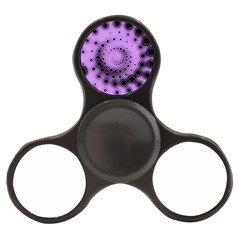 Abstract Black Purple Polka Dot Swirl Finger Spinner by SpinnyChairDesigns