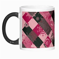 Abstract Pink Grey Stripes Morph Mugs by SpinnyChairDesigns