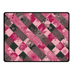 Abstract Pink Grey Stripes Fleece Blanket (small) by SpinnyChairDesigns