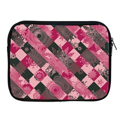 Abstract Pink Grey Stripes Apple Ipad 2/3/4 Zipper Cases by SpinnyChairDesigns