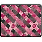 Abstract Pink Grey Stripes Double Sided Fleece Blanket (Medium)  58.8 x47.4  Blanket Front