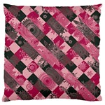 Abstract Pink Grey Stripes Standard Flano Cushion Case (One Side) Front