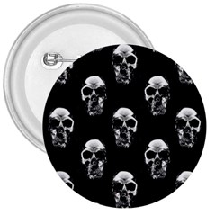 Black And White Skulls 3  Buttons by SpinnyChairDesigns